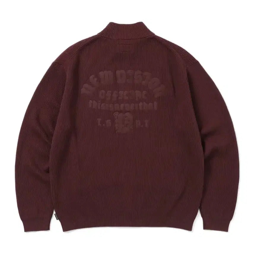 [BUNJANG] thisisneverthat Knit Zip-Up Burgundy XL / [XL]디스이즈네버댓 니트집업 버건디