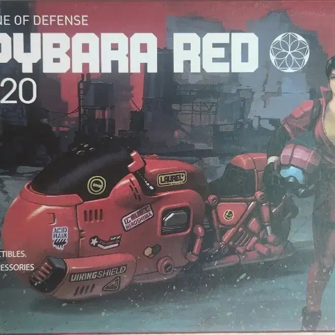 [BUNJANG] Acid Rain Red Capybara 1/18 Scale Action Figure / Acid Rain 애시드레인 레드 캐피바라 판매 3.75인치 1/18
