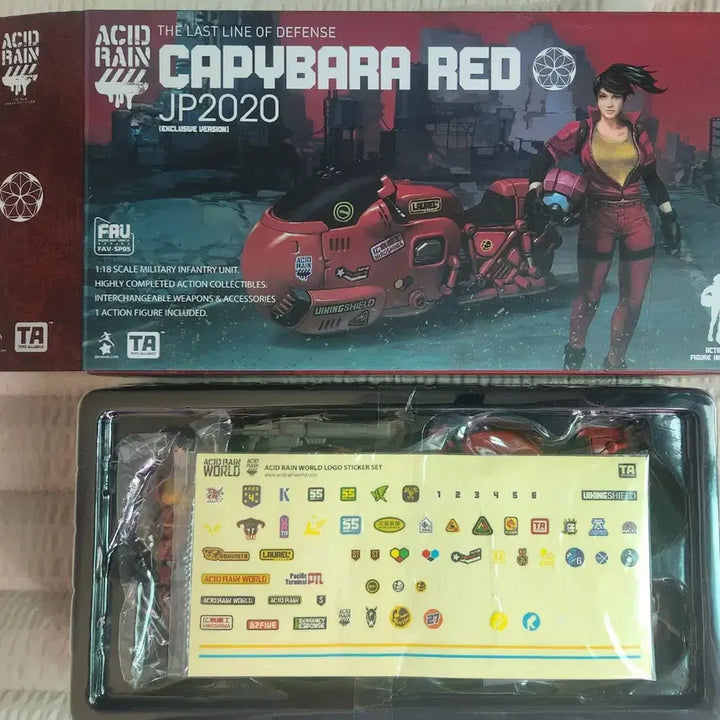 [BUNJANG] Acid Rain Red Capybara 1/18 Scale Action Figure / Acid Rain 애시드레인 레드 캐피바라 판매 3.75인치 1/18