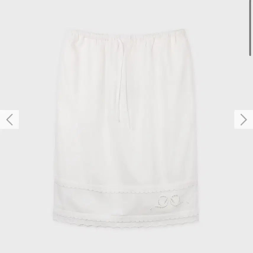 [BUNJANG] SINOON Eyelet Punching Midi Skirt White / 시눈 아일렛펀칭미디스커트 화이트