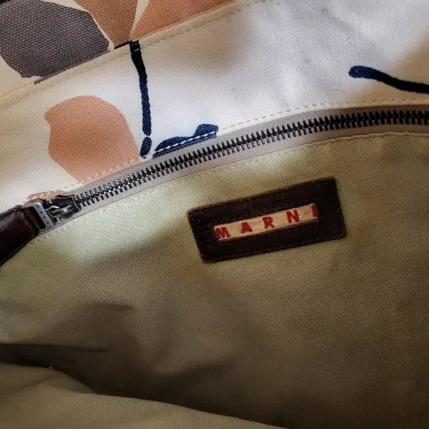 [BUNJANG] Marni Flower Pattern Canvas Tote Bag / 마르니 플라워 패턴 캔버스 토트백