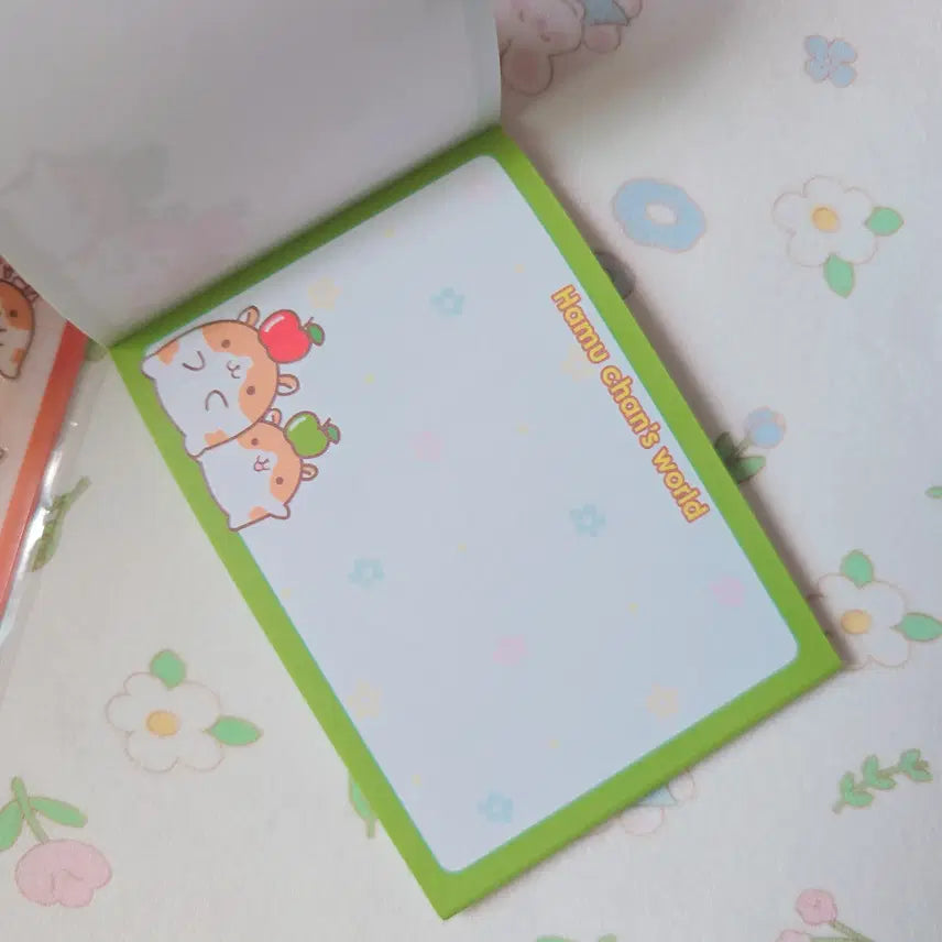 [BUNJANG] Heisei Character Hamuchan Pitafuku Sticker &amp; Memo Pad Bundle Set / 일본정품)헤이세이 캐릭터 하무짱 피타푸쿠 스티커+메모지 일괄세트