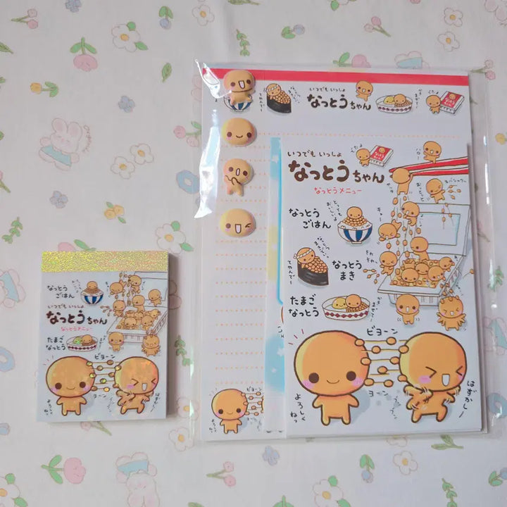 [BUNJANG] Heisei Nattō-chan Natto-chan Letter Set - Japanese Import / 일본정품)헤이세이 나토짱 낫토짱 편지지 레터세트 지류세트