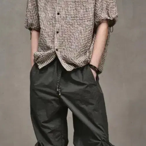 [BUNJANG] Elwood Gypsy String Half Shirt Size 48 / 엘무드 집시 스트링 하프 셔츠 48 팝니다