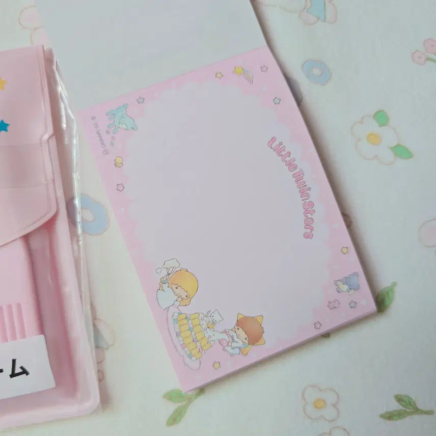 [BUNJANG] Sanrio Kiki Lala Little Twin Stars Comb Mirror Set + Memo Pad Bundle / 일본정품)산리오 키키라라 리틀트윈스타 빗거울세트+떡메모지 일괄