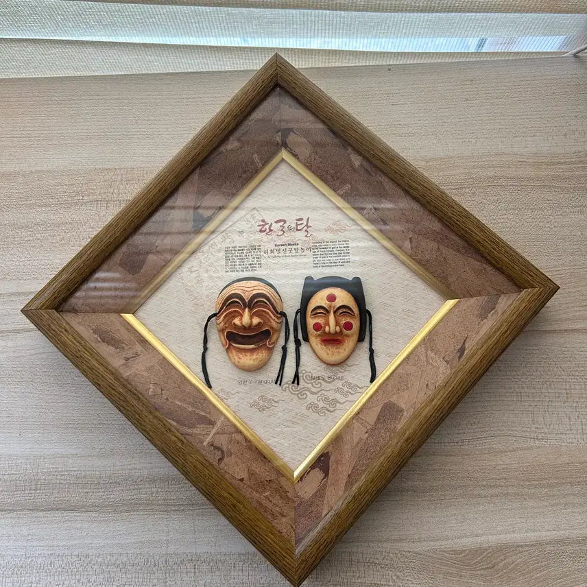 [BUNJANG] Hahoe Mask Wall Art (Unused) / (미사용) 하회탈 액자1점