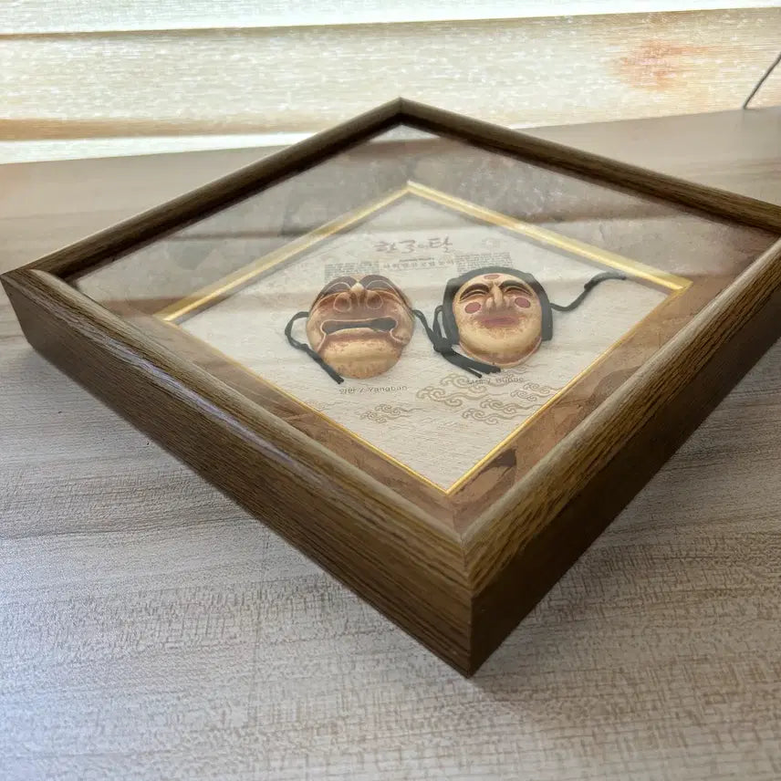 [BUNJANG] Hahoe Mask Wall Art (Unused) / (미사용) 하회탈 액자1점