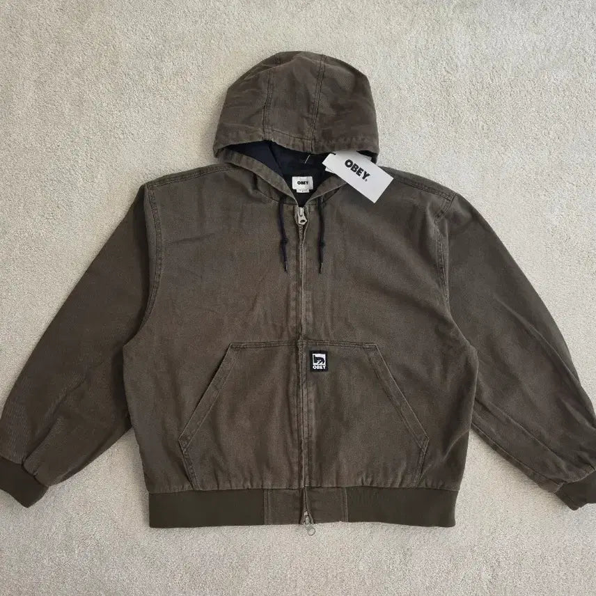 [BUNJANG] Obey Glen Zip-Up Jacket L Size / (새상품)오베이 글랜집업 자켓 L사이즈 판매