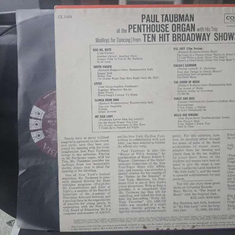 [BUNJANG] Paul Taubman Penthouse Organ Trio LP / Paul Taubman_Penthouse Organ~_LP USA