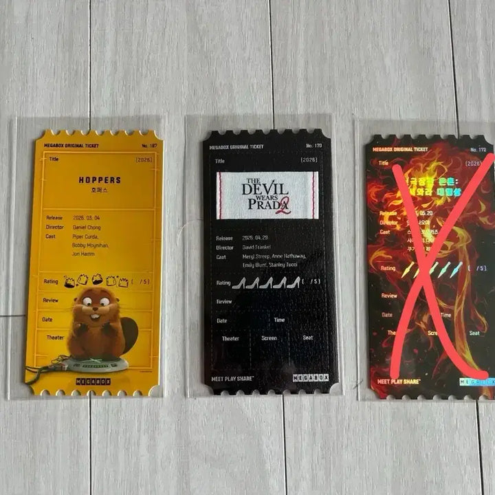 [BUNJANG] Original Ticket Set: The Devil Wears Prada 2, Hairspray, Gintama / 오리지널 티켓 호퍼스/악마는 프라다를 입는다2/은혼