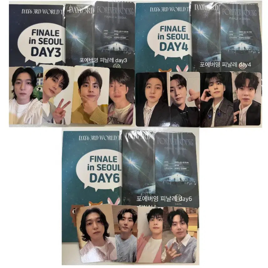 [BUNJANG] DAY6 Forever Young Finale Entrance Gift Kit / 포에버영 피날레 day3,4,6 입장 기프트 키트 양도 판매