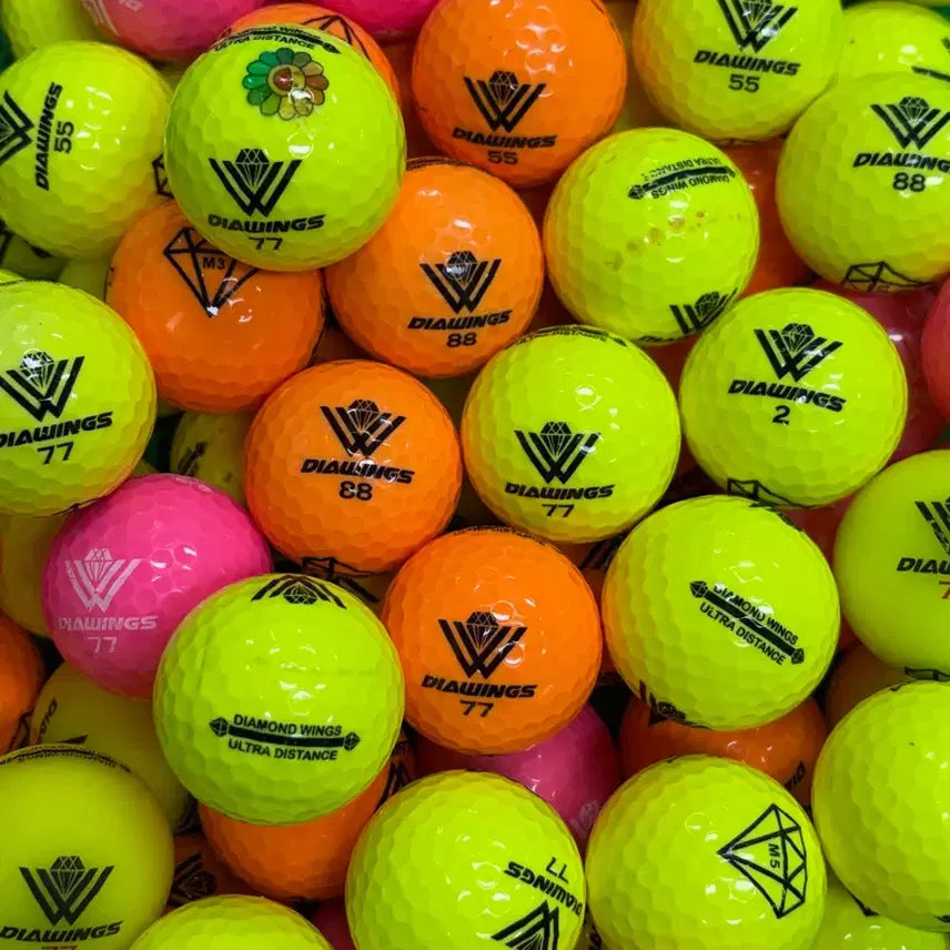 [BUNJANG] Diamond Wings Mixed Color High Rebound Lost Golf Balls A~A+ (30 Count) / 다이아윙스 컬러 혼합 고반발 로스트볼 A~A+ (30개)