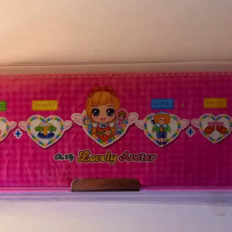 [BUNJANG] Rare Magnetic Pencil Case - Pink Avatar Design / 고전)희귀)자석필통
