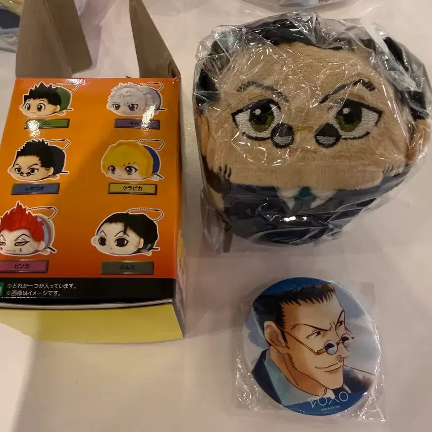 [BUNJANG] Hunter x Hunter Pote Koro Mascot Leorio + Can Badge Bundle Set (Sealed) / (미개봉) 헌터헌터 포테코로 마스코트 레오리오+캔뱃지 일괄