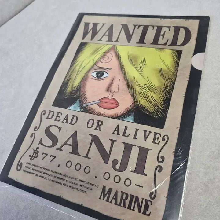 [BUNJANG] One Piece Sanji Wanted Poster Clear File (Sealed) / 상디 수배 클리어파일