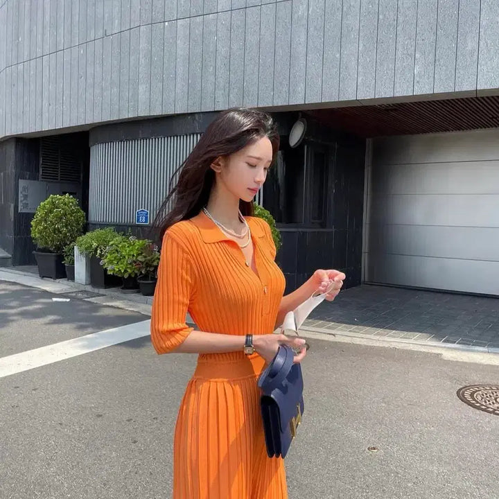[BUNJANG] Mimiwor Ice Dress Orange / [새상품] 미미워 아이스 드레스 원피스 오렌지색