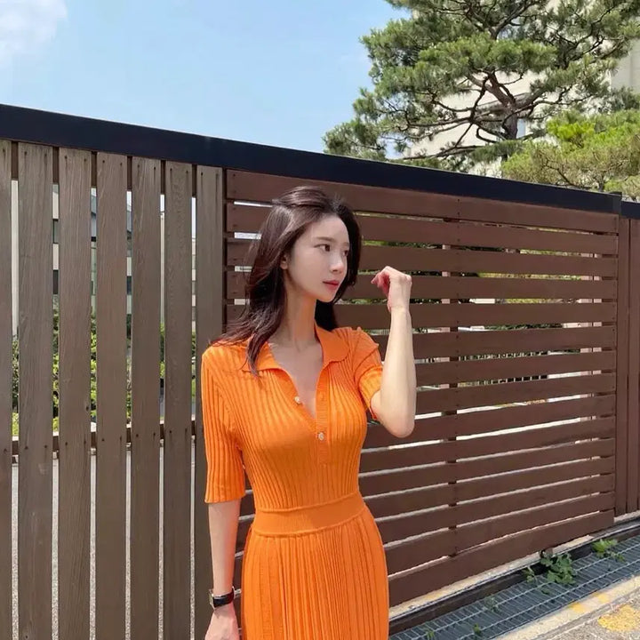 [BUNJANG] Mimiwor Ice Dress Orange / [새상품] 미미워 아이스 드레스 원피스 오렌지색