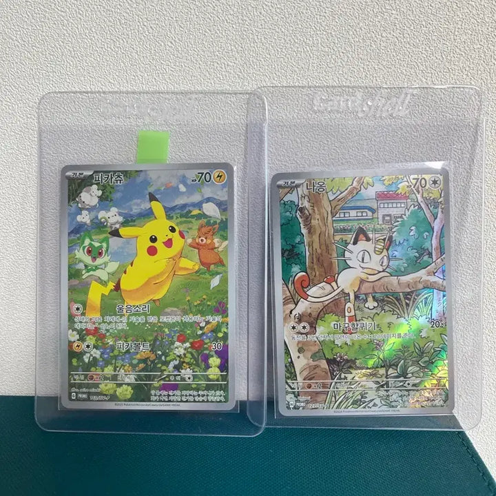 [BUNJANG] Pokemon Pikachu &amp; Meowth Promo Cards Set / 포켓몬 카드 피카츄 나옹 프로모 카드 상태좋음
