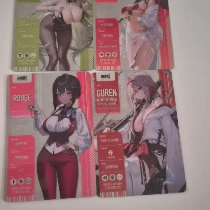 [BUNJANG] Metal Gun Girl Card 4-Type Bundle Set / 일괄) 메탈건걸 카드 4종