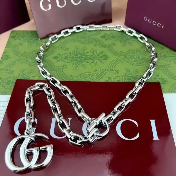 [BUNJANG] Gucci GG Logo Chain Necklace Silver / 구찌 GG 로고 체인 목걸이 실버