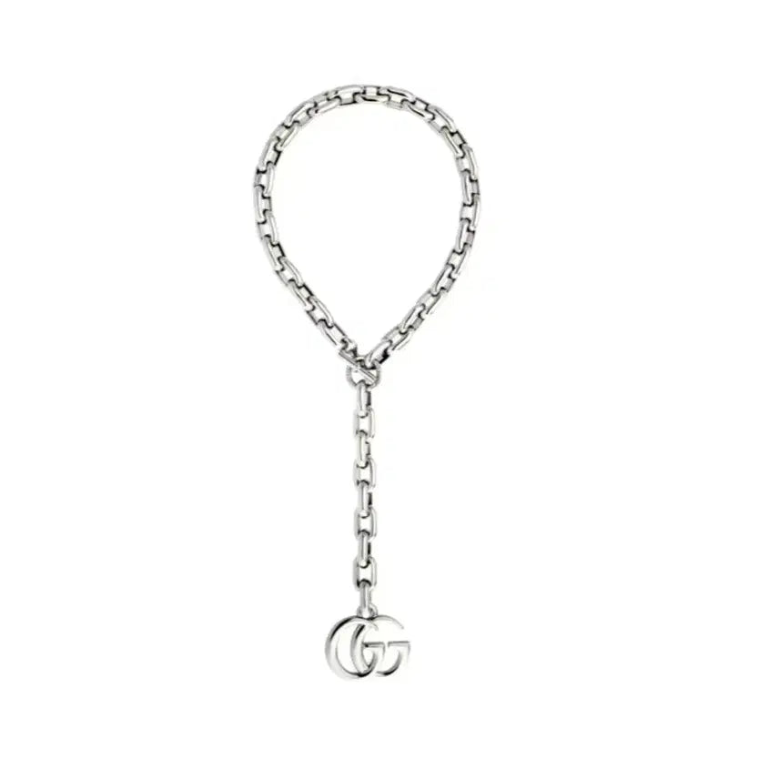 [BUNJANG] Gucci GG Logo Chain Necklace Silver / 구찌 GG 로고 체인 목걸이 실버