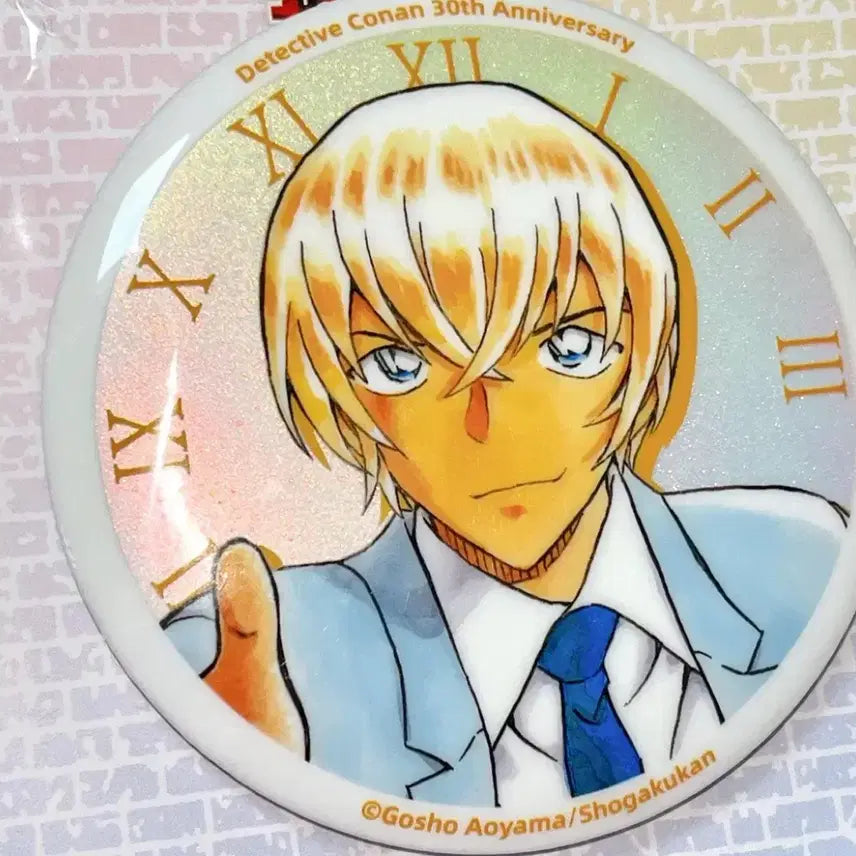 [BUNJANG] Detective Conan Amuro Tooru Furuya Rei Chinese 30th Anniversary Original Drawing Badge / 명탐정코난 아무로 중국 30주년 원화 캔뱃지 안기준 후루야레이