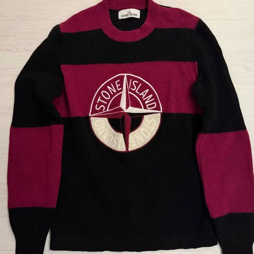 [BUNJANG] Stone Island Big Logo Knit M / (정품) 스톤아일랜드 빅로고 니트 m