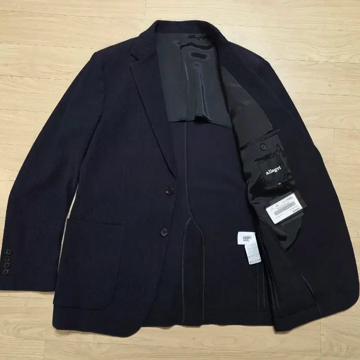 [BUNJANG] Allegri Crinkle Seersucker Jacket Black Size 54 (105-107) / 알레그리 크링클 시어서커 자켓 54 105-107  블랙 정가 79만원