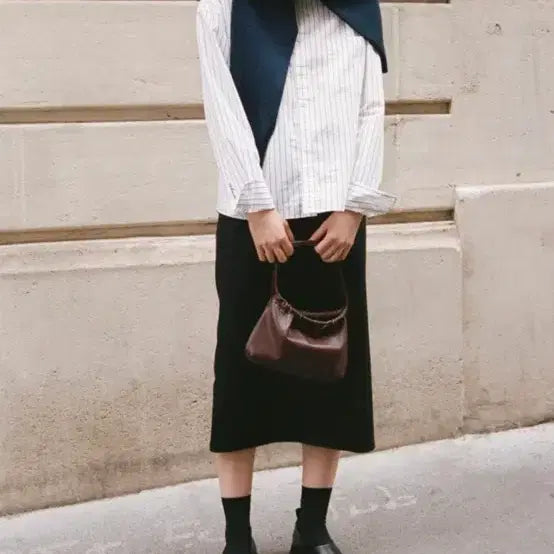 [BUNJANG] URBANIC30 Ando Cotton Skirt (Deep Navy) / 얼바닉30 Ando cotton skirt (딥네이비)