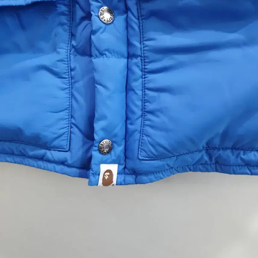 [BUNJANG] BAPE Blue Hooded Padded Jumper / [정품]매장판 파란색 후드 패딩 점퍼 컨디션 좋아요. 케어라벨 사진참고요