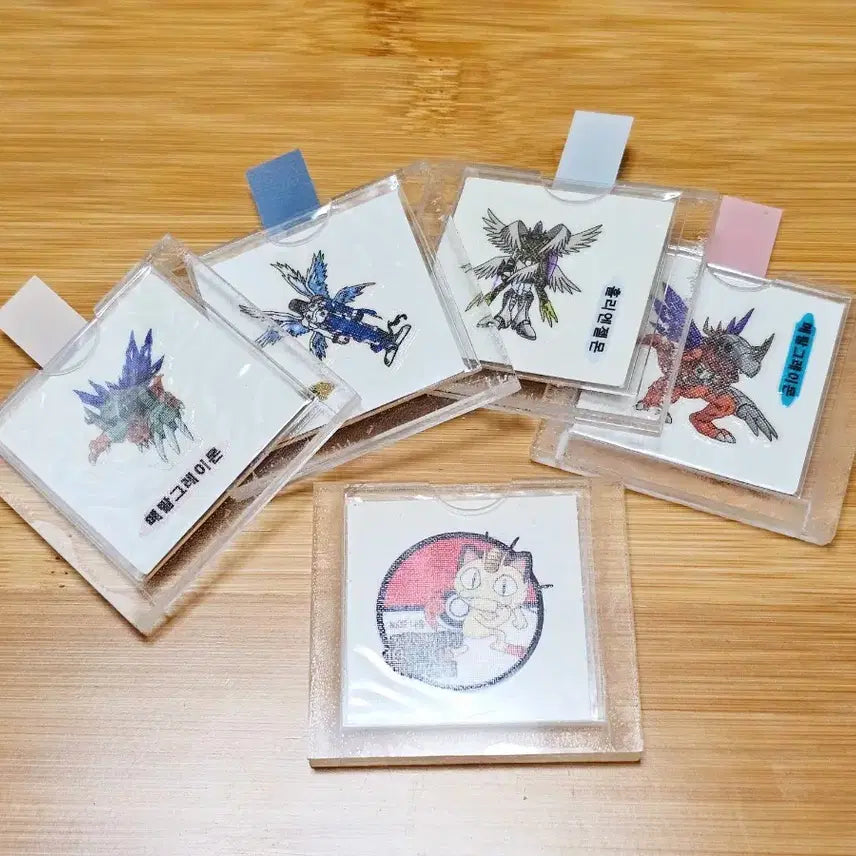 [BUNJANG] Pokemon Old Version 190-Piece "Tti-bu-ssil" Acrylic Case Holder Bundle Set / 포켓몬 구버전 띠부씰 홀더 일괄판매