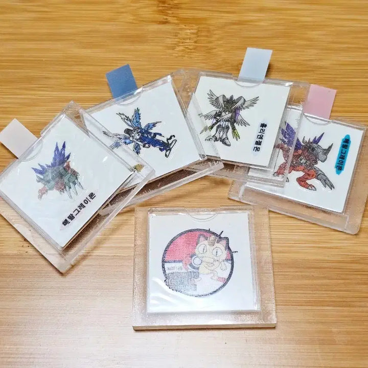 [BUNJANG] Pokemon Old Version 190-Piece "Tti-bu-ssil" Acrylic Case Holder Bundle Set / 포켓몬 구버전 띠부씰 홀더 일괄판매