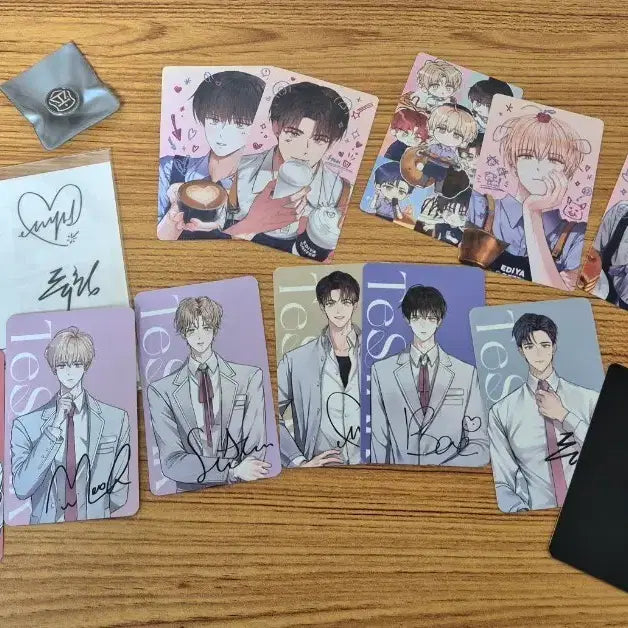 [BUNJANG] Debut or Not Debut Photocard Full Set (Funding, Ediya) + Signed Sticker Badge / 데못죽 포카풀세트(펀딩,이디야),싸인스티커 뱃지