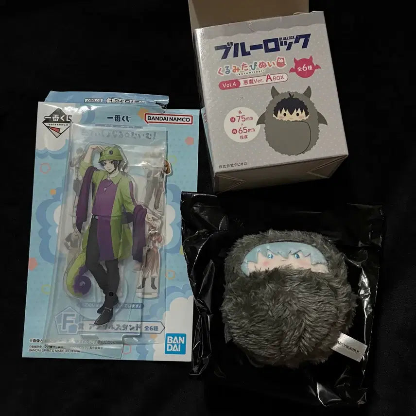 [BUNJANG] Blue Lock Kuji Acrylic Stand (Reo) &amp; Devil Tappy Plush (Hiyori) Bundle Set / 블루록 굿즈 급처 일괄ㅣ쿠지 레오 아크릴 스탠드,히요리 악마 타피누이