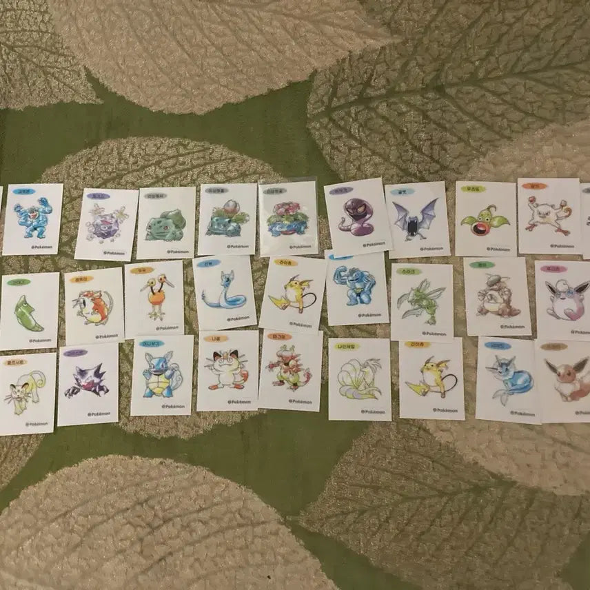 [BUNJANG] Pokemon Bread Stickers (33 Types Available) / 포켓몬 띠부씰 33종 정리 택 11