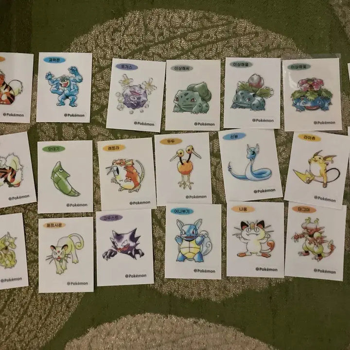 [BUNJANG] Pokemon Bread Stickers (33 Types Available) / 포켓몬 띠부씰 33종 정리 택 11