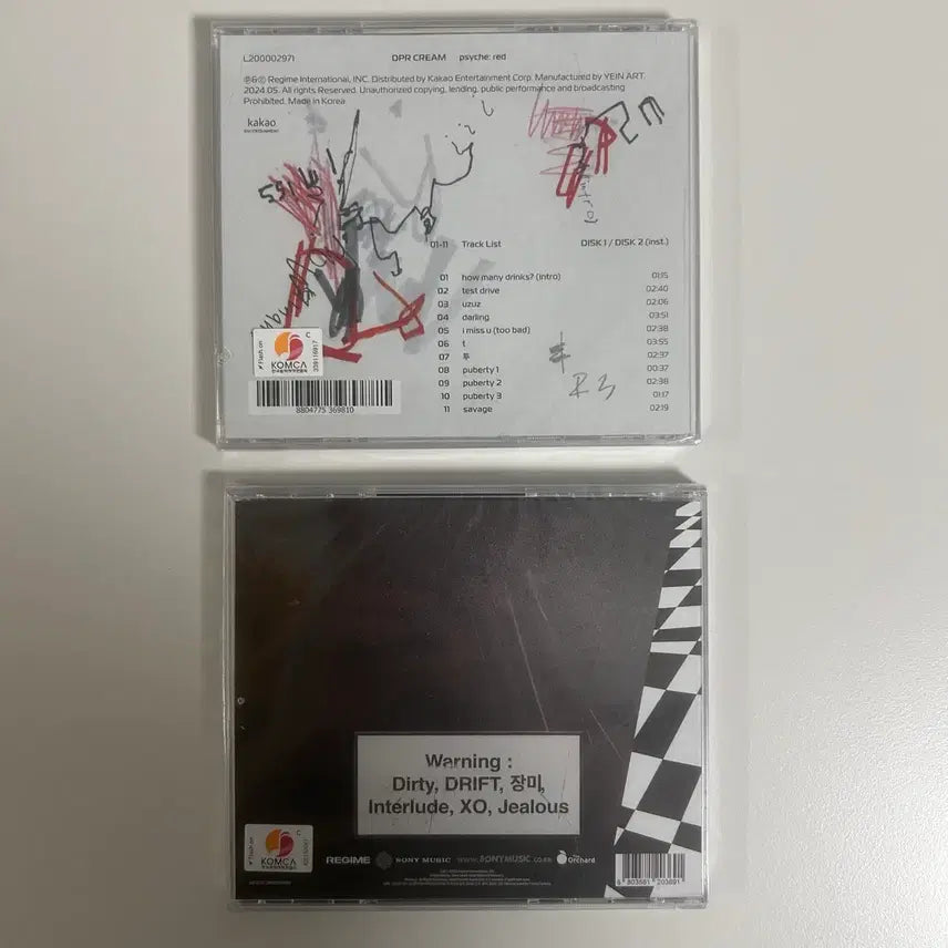 [BUNJANG] DPR CREAM Psyche: Red &amp; No Drugs Bundle Set (Sealed) / dpr cream 앨범 세트 미개봉