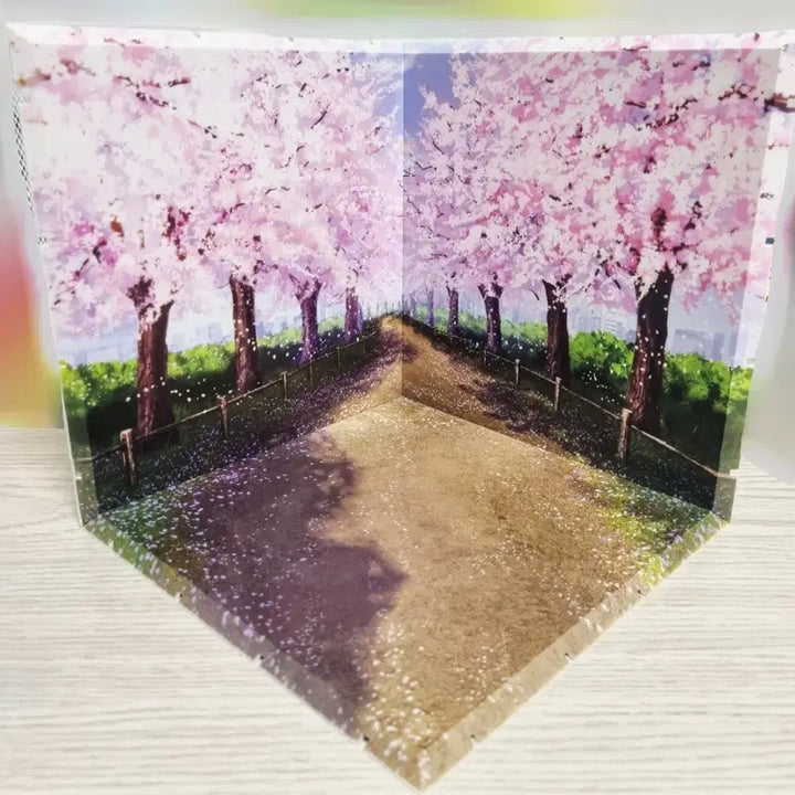 [BUNJANG] Nendoroid Dioramansion 200 Cherry Blossom Road Diorama Background Figure / 넨도로이드 디오라맨션200 벚꽃길 피규어 디오라마 배경