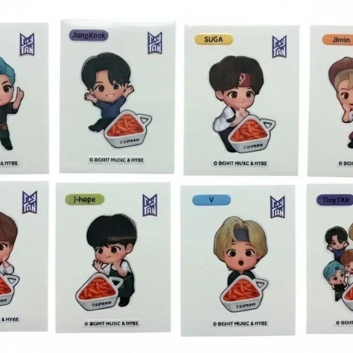 [BUNJANG] BTS Shinjeon Tteokbokki 8-Type Full Set Sealed / (8종 풀세트)BTS 신전떡볶이 띠부씰 미개봉