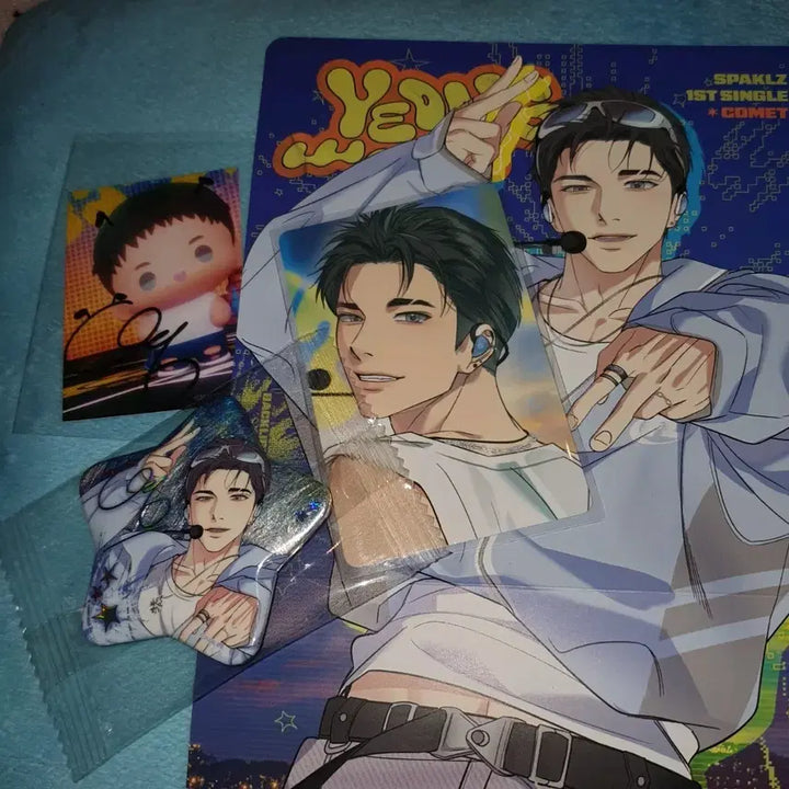 [BUNJANG] Sparkles Popup Baek Youngwoon Can Badge Bundle Set (POB, Signature Photocard, Postcard) / 스파클즈 팝업 백라이트 백영운 캔뱃지 뽀시래기특전 시그포카 일괄