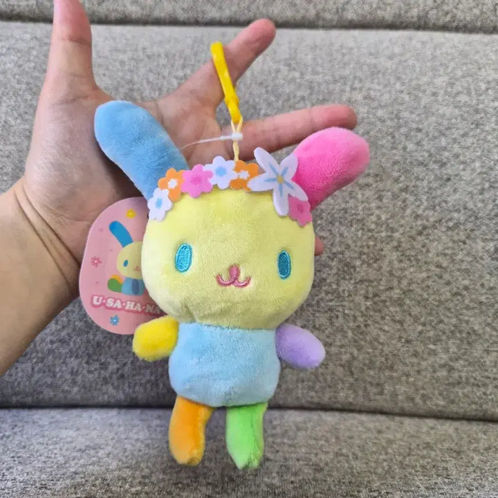 [BUNJANG] Sanrio Usahana Plush Keychain / 정품) 산리오 우사하나 인형 키링 새제품