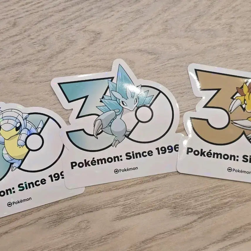 [BUNJANG] Pokemon 30th Anniversary Goji Alola Sandshrew Alola Golem Sticker Set / 포켓몬 30주년 고지 알로라모래두지 알로라고지 스티커