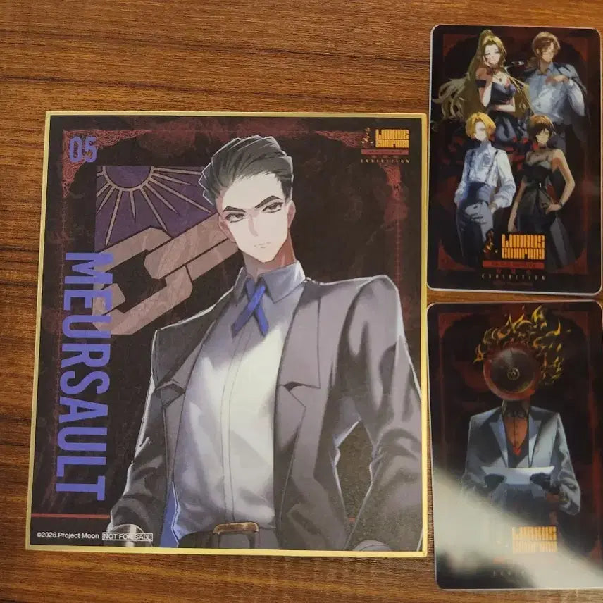 [BUNJANG] Limbus Company Exhibition Exclusive Celadon Card + Random Photocard Set / 림버스 전시회 입장특전 색지+랜덤 포카 2개 일괄 원가 판매