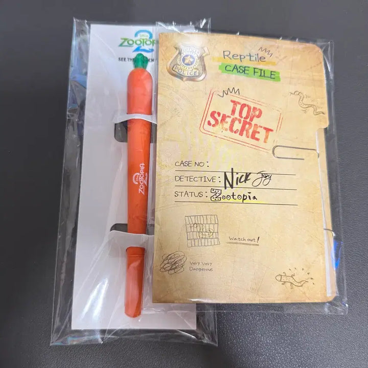 [BUNJANG] Zootopia Lotte Cinema Exclusive Event File Carrot Ballpoint Pen (Sealed) / 주토피아 롯데시네마 특전 사건파일, 당근볼펜 미개봉