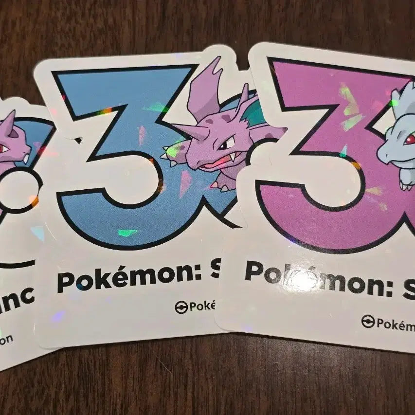 [BUNJANG] Pokemon 30th Anniversary Nidoran Nidorino Nidoqueen Sticker Set / 포켓몬 30주년 니드런 니드리노 니드리나 스티커
