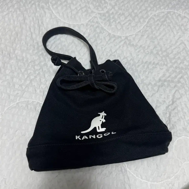 [BUNJANG] Kangol Black Canvas Bucket Bag Tote Shoulder Bag / 캉골 블랙 버킷백 토트백 숄더백