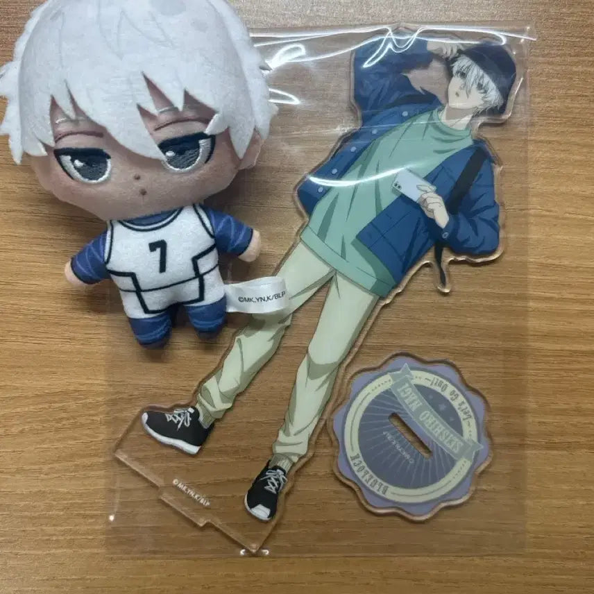 [BUNJANG] Blue Lock Nagi Seishiro Big Acrylic Stand &amp; Plush Bundle Set / 블루락 나기 세이시로 빅아크릴 스탠드 누이 일괄