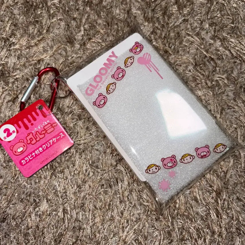 [BUNJANG] Gloomy Bear Carabiner Clear Case / 글루미베어 카라비너 달린 클리어케이스 미사용