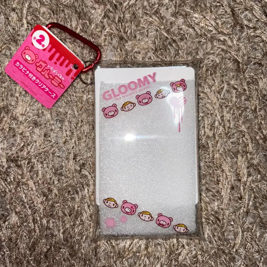 [BUNJANG] Gloomy Bear Carabiner Clear Case / 글루미베어 카라비너 달린 클리어케이스 미사용
