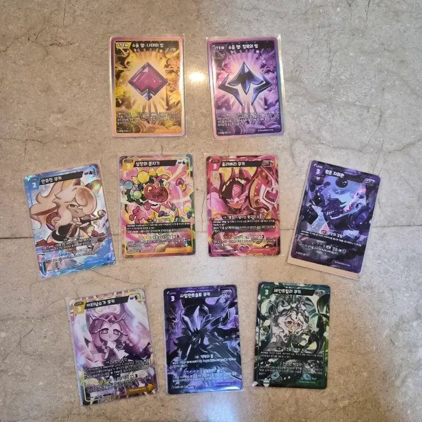 [BUNJANG] Cookie Run Card Set - Series 10 Paradise of Passion &amp; Sloth &amp; Catacombs of Silence (9 Types) / 쿠키런 카드 10탄 열정과 나태의 낙원 &amp; 침묵의 카타콤 카드 9종세트